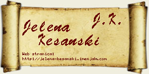 Jelena Kešanski vizit kartica